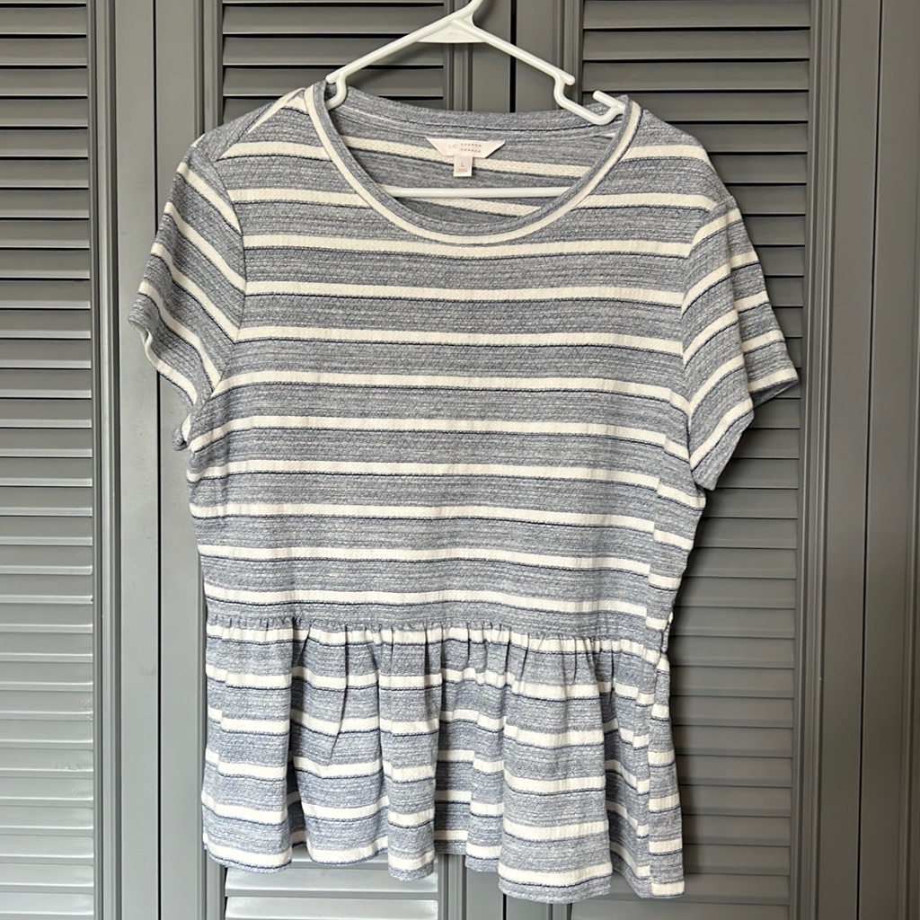 Lauren Conrad : Cotton Striped Top - L
